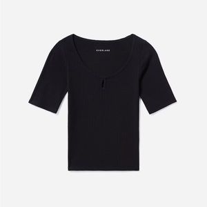 Everlane The Stretch-Rib Scoop-Neck Tee